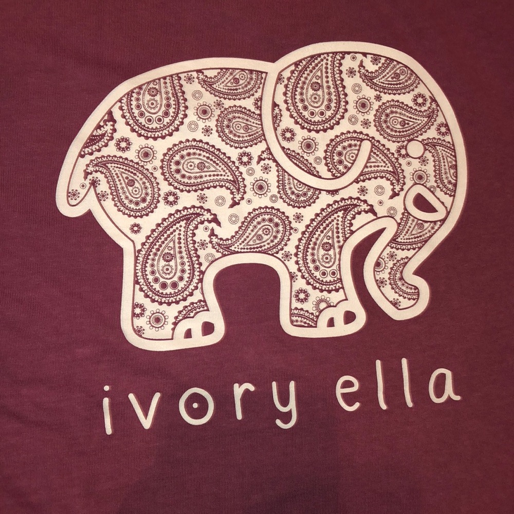 ivory ella long sleeve purple shirt - paisley